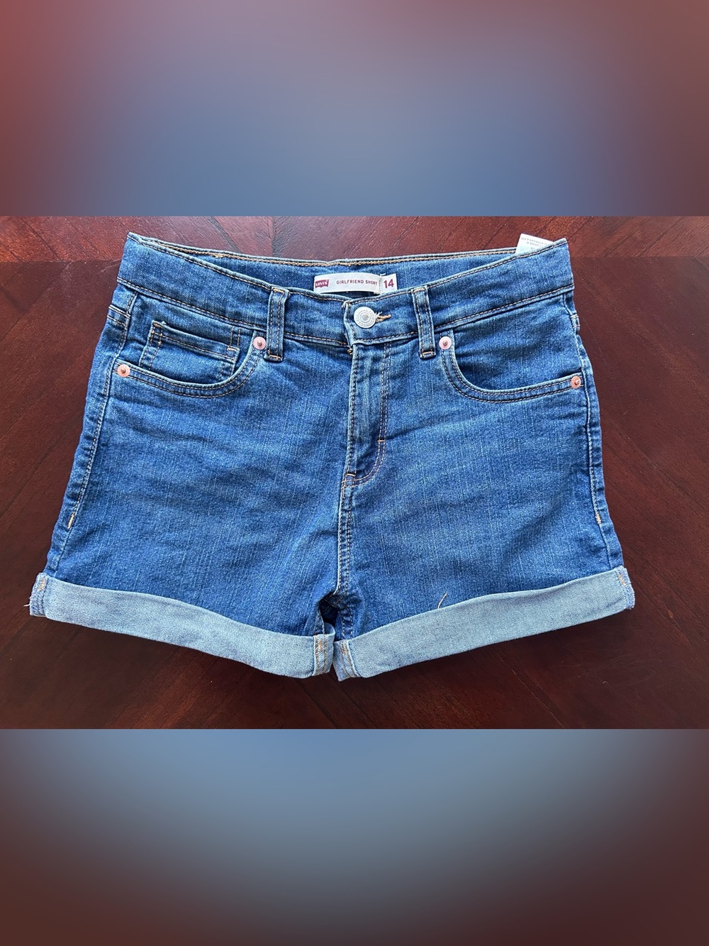 Levi's Blue Denim Rolled-Hem Kids' Shorts size 14